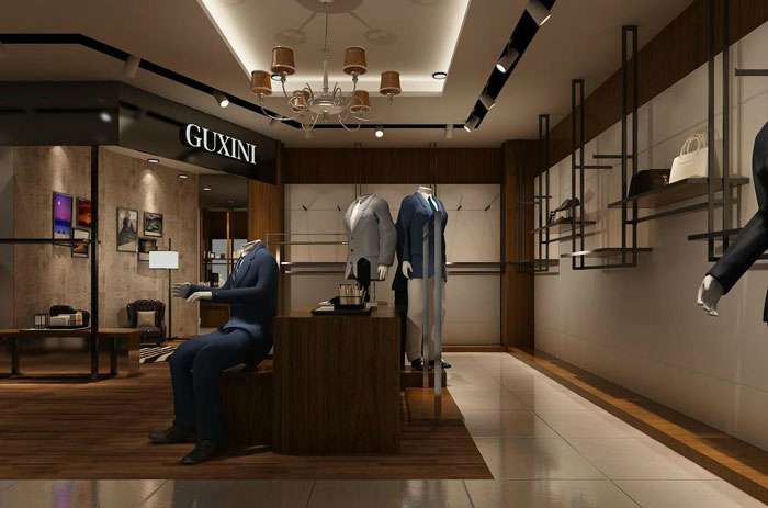 鄭州男西裝專賣店裝修設(shè)計(jì)效果圖