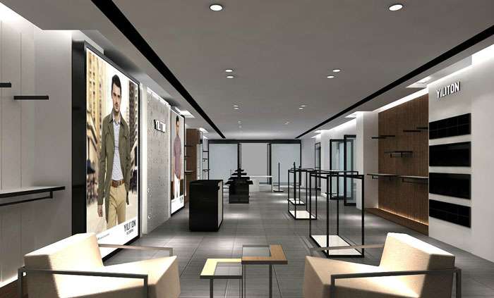 200平方男裝專賣(mài)店裝修設(shè)計(jì)案例