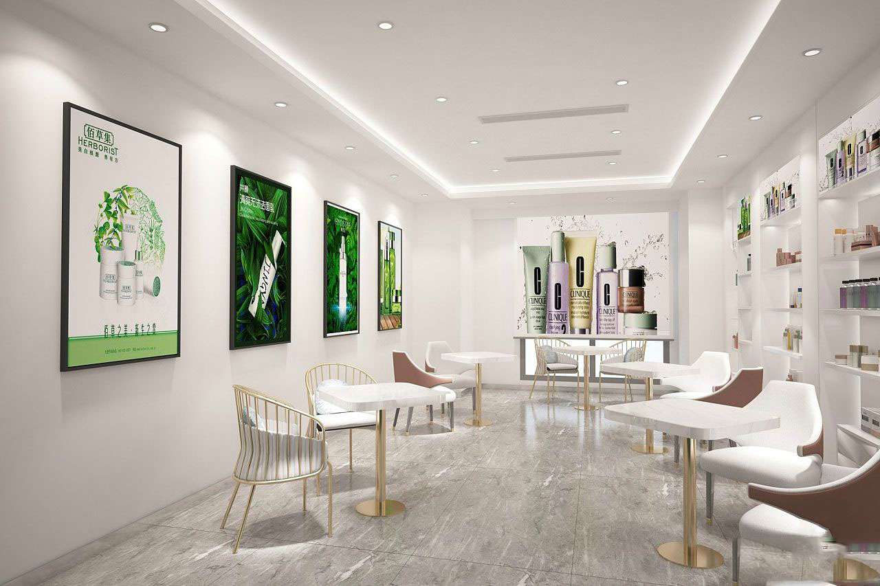 鄭州護膚品專賣店裝修設(shè)計效果圖