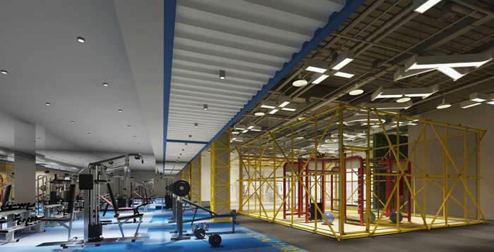 健身俱樂部裝修設(shè)計效果圖