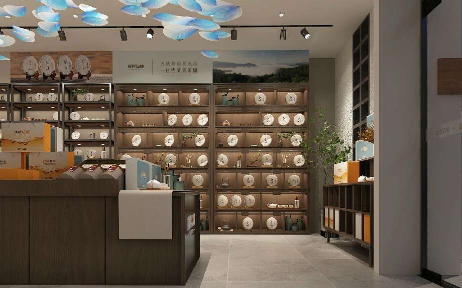 茶葉品牌形象店設(shè)計(jì)效果圖