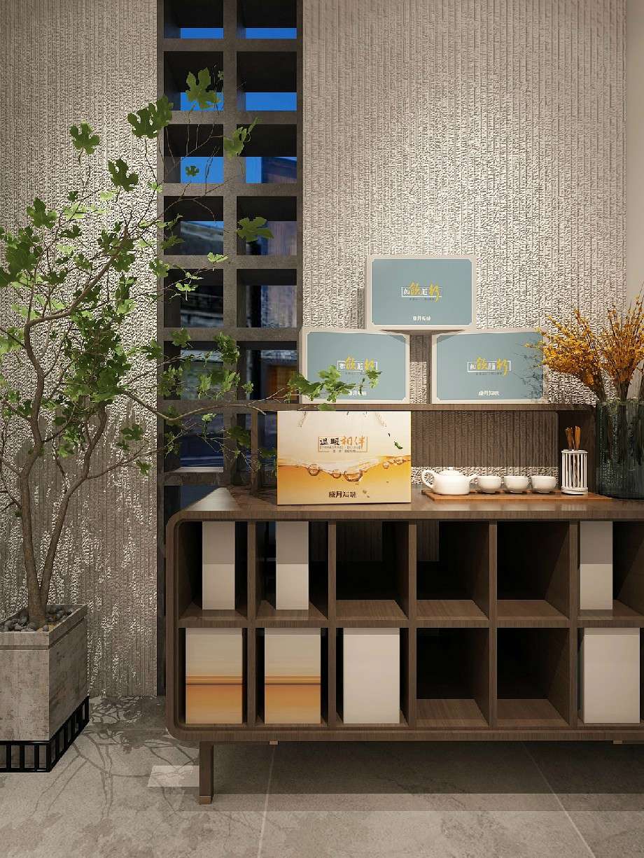 茶葉品牌形象店設(shè)計(jì)效果圖