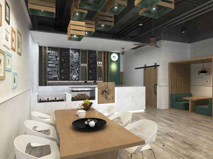 街角咖啡店裝修設(shè)計效果圖