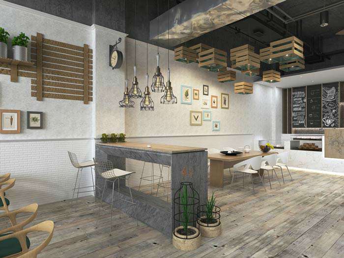 街角咖啡店裝修設(shè)計效果圖