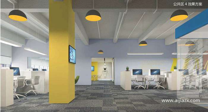 800平米機(jī)器人公司辦公室裝修設(shè)計效果圖