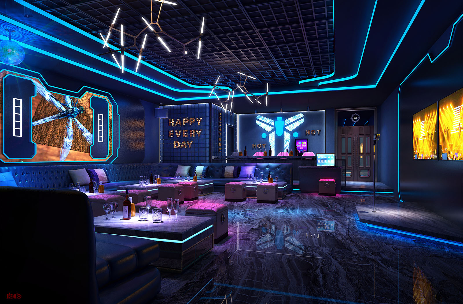 洛陽450平米KTV裝修設(shè)計效果圖