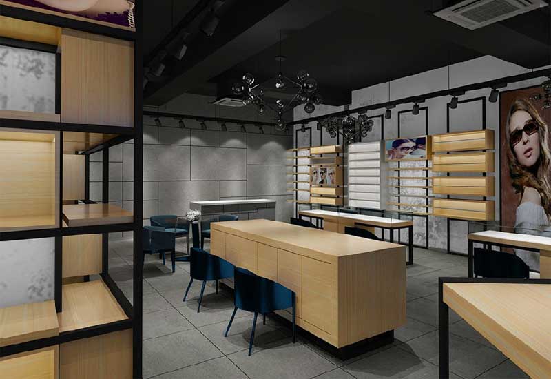 工業(yè)風(fēng)眼鏡店裝修設(shè)計效果圖