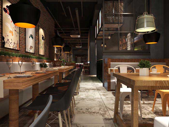 鄭州240平米燒烤店裝修設(shè)計(jì)案例