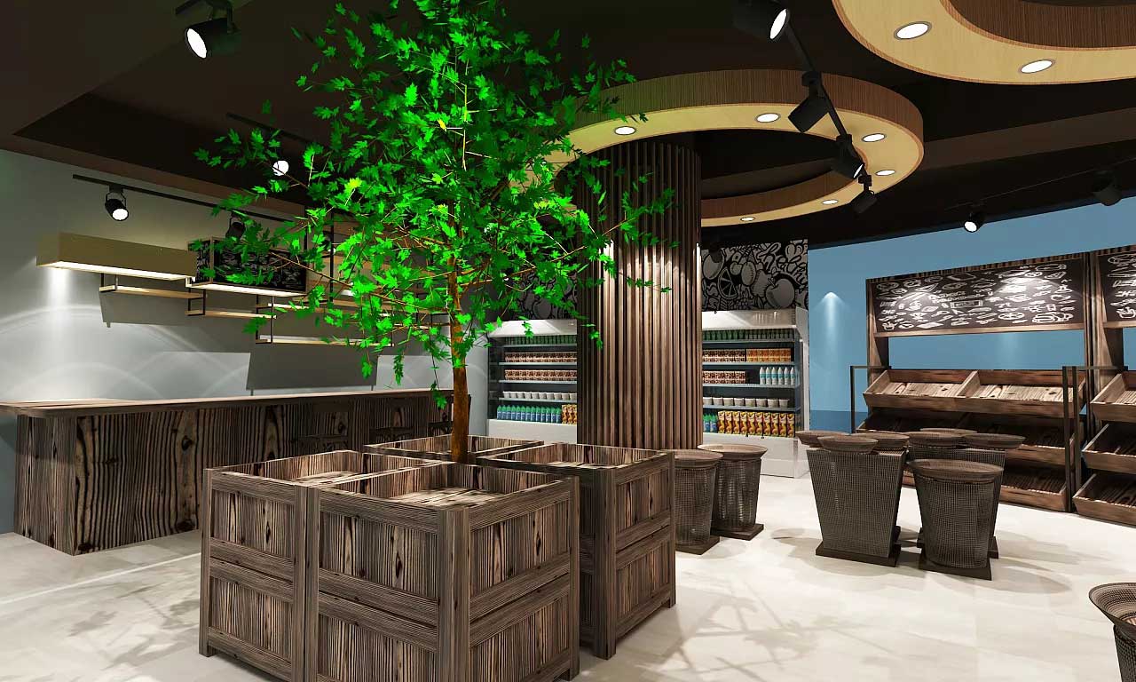 280平米鄭州生鮮超市裝修設(shè)計效果圖