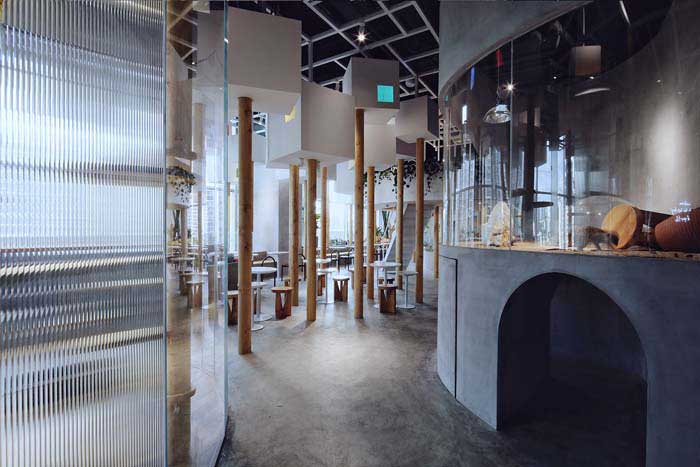 鄭州300m2動(dòng)物主題咖啡廳設(shè)計(jì)效果圖