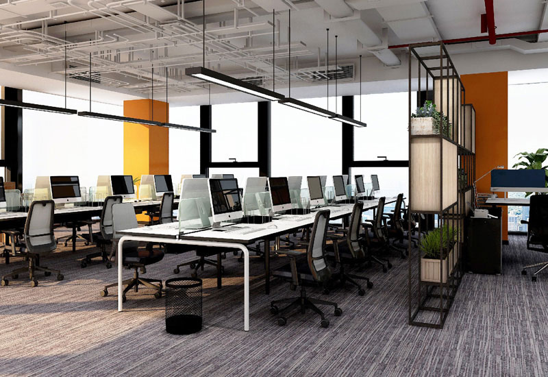 750平鄭州龍子湖辦公室軟裝設(shè)計效果圖