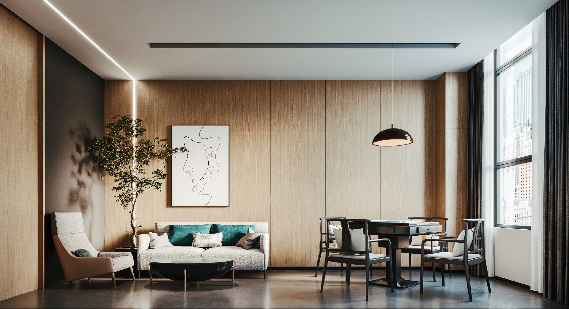 1300平米集團(tuán)公司辦公室裝修設(shè)計(jì)效果圖