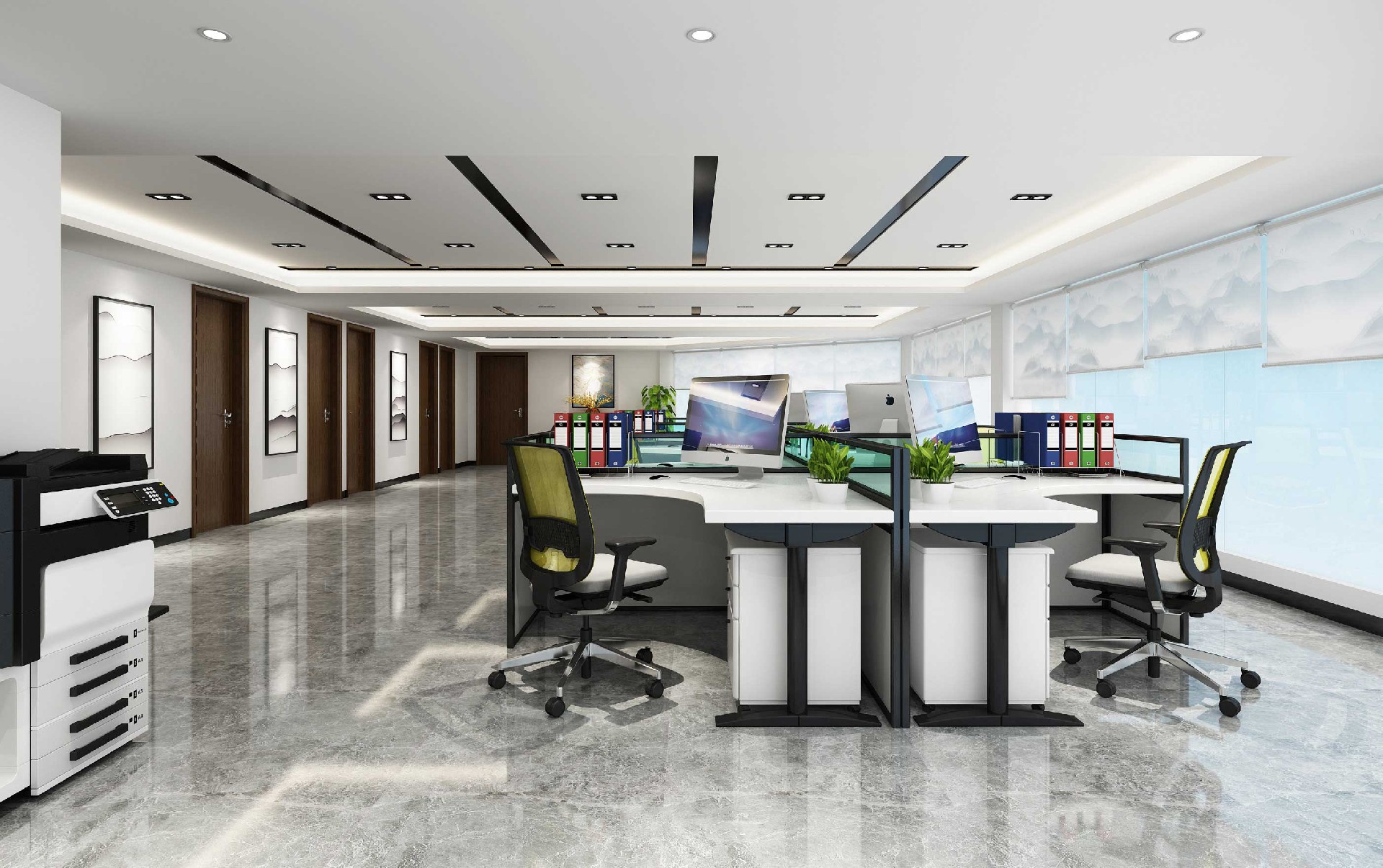300平米咨詢(xún)公司辦公室裝修效果圖