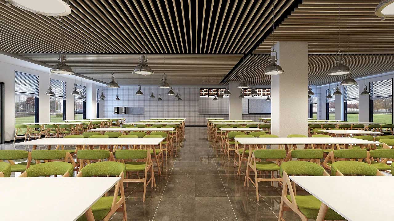 鄭州產(chǎn)業(yè)園員工食堂裝修設計效果圖