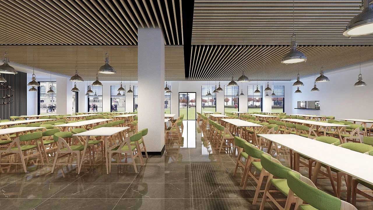 鄭州產(chǎn)業(yè)園員工食堂裝修設計效果圖