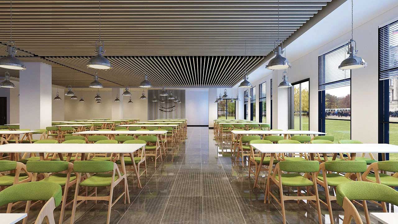 鄭州產(chǎn)業(yè)園員工食堂裝修設計效果圖