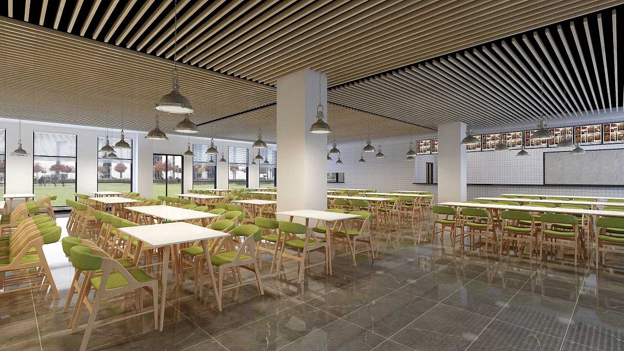 鄭州產(chǎn)業(yè)園員工食堂裝修設計效果圖