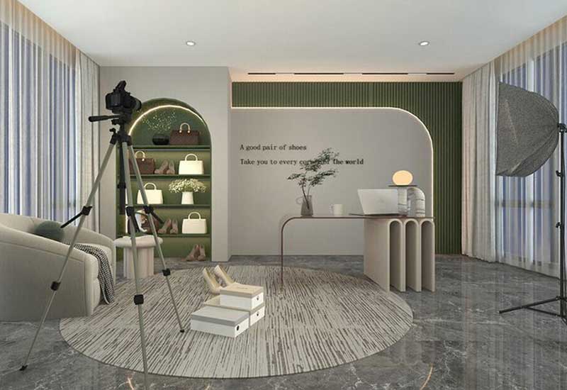 鄭州二七區(qū)帶貨直播間設(shè)計裝修效果圖