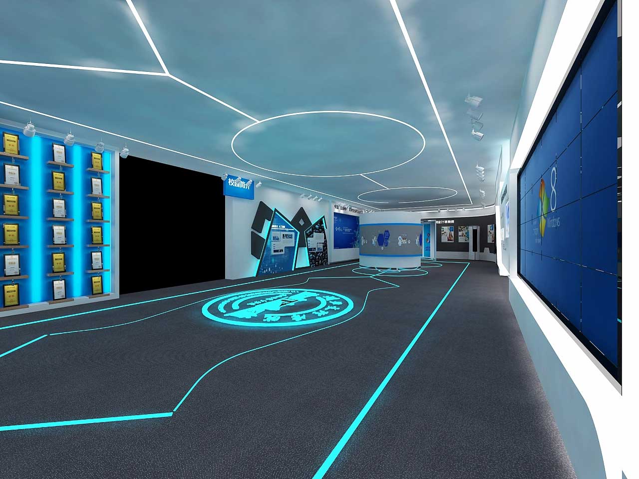 鄭州學(xué)?？萍颊桂^裝修設(shè)計(jì)效果圖