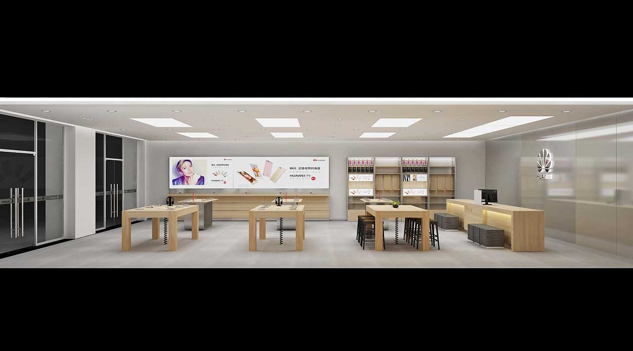 鄭州二七區(qū)華為手機體驗店設(shè)計裝修效果圖