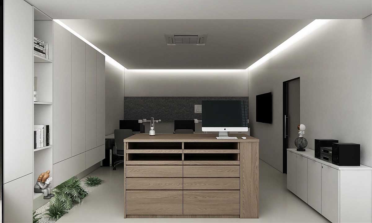 簡(jiǎn)約辦公空間設(shè)計(jì)-鄭州辦公室裝修效果圖