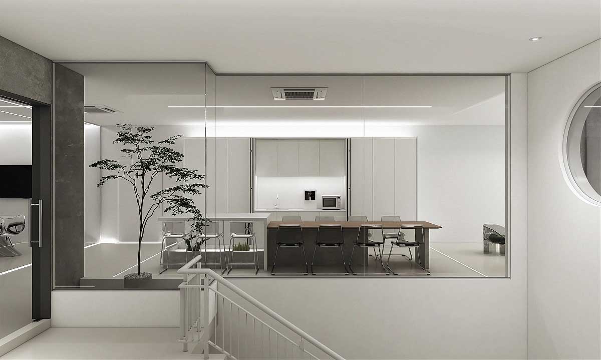 簡(jiǎn)約辦公空間設(shè)計(jì)-鄭州辦公室裝修效果圖