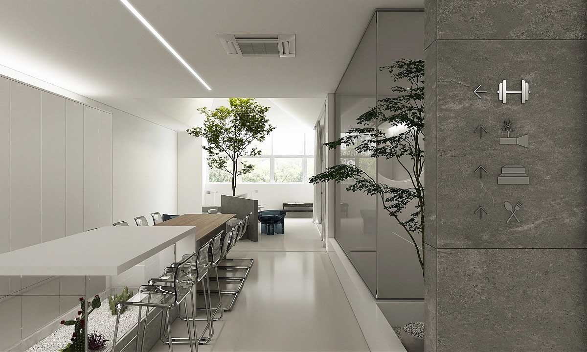 簡(jiǎn)約辦公空間設(shè)計(jì)-鄭州辦公室裝修效果圖