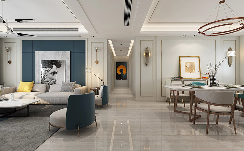 125平米鄭州家裝設(shè)計-永威西郡家裝設(shè)計效果圖