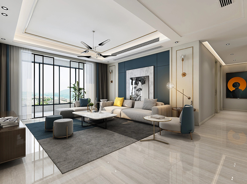 125平米鄭州家裝設(shè)計-永威西郡家裝設(shè)計效果圖