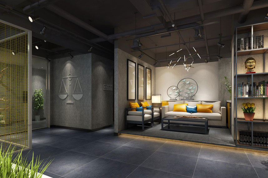 鄭州辦公室設計-工業(yè)風辦公室設計效果圖