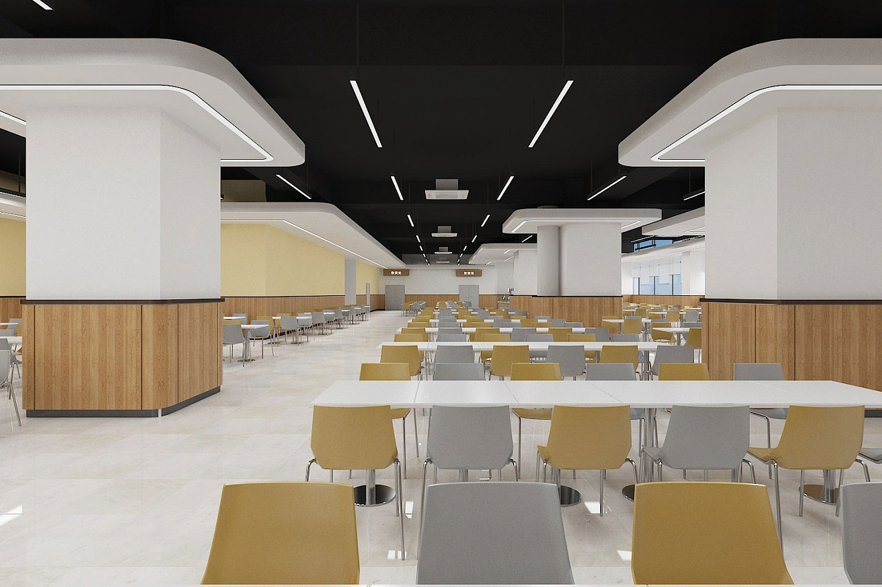 工廠員工食堂設(shè)計-廠區(qū)食堂裝修設(shè)計效果圖