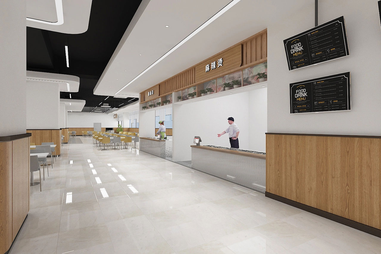 工廠員工食堂設(shè)計-廠區(qū)食堂裝修設(shè)計效果圖