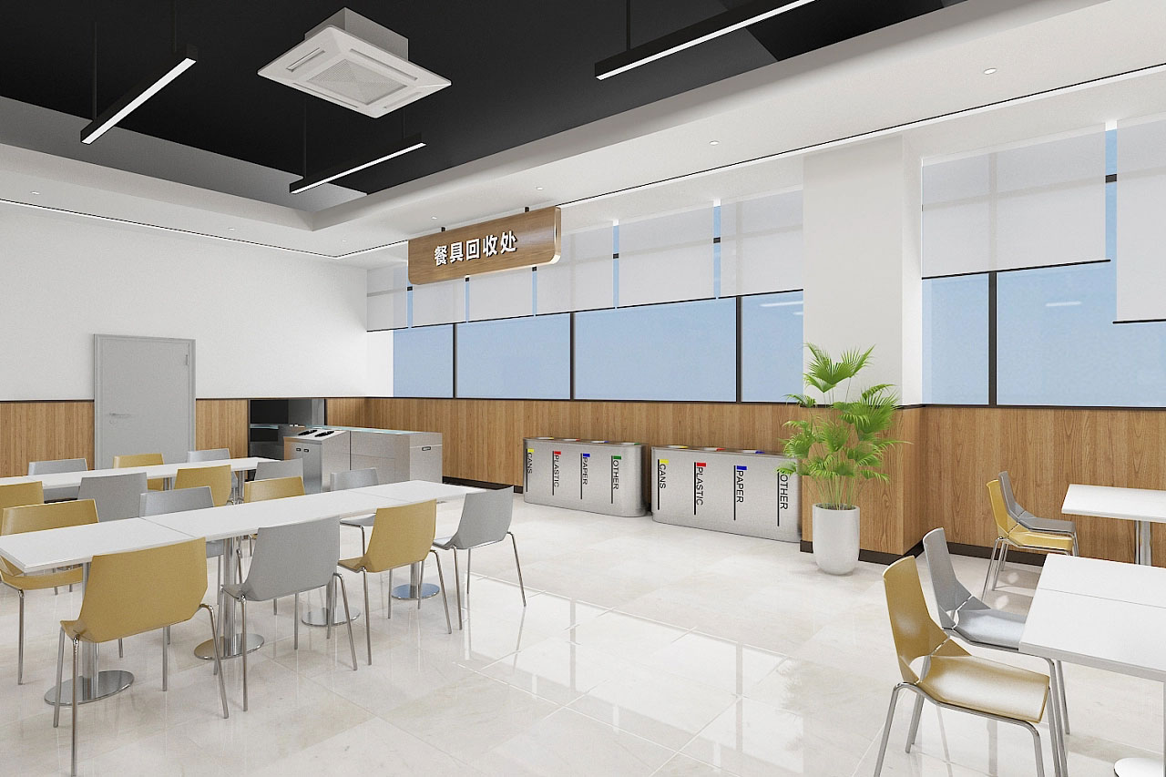 工廠員工食堂設(shè)計-廠區(qū)食堂裝修設(shè)計效果圖