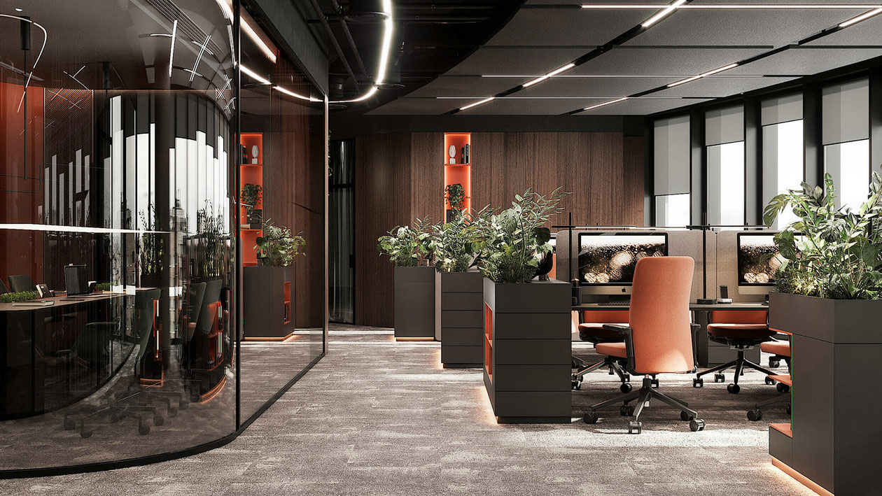 410㎡大型IT公司空間設(shè)計(jì)裝修效果圖