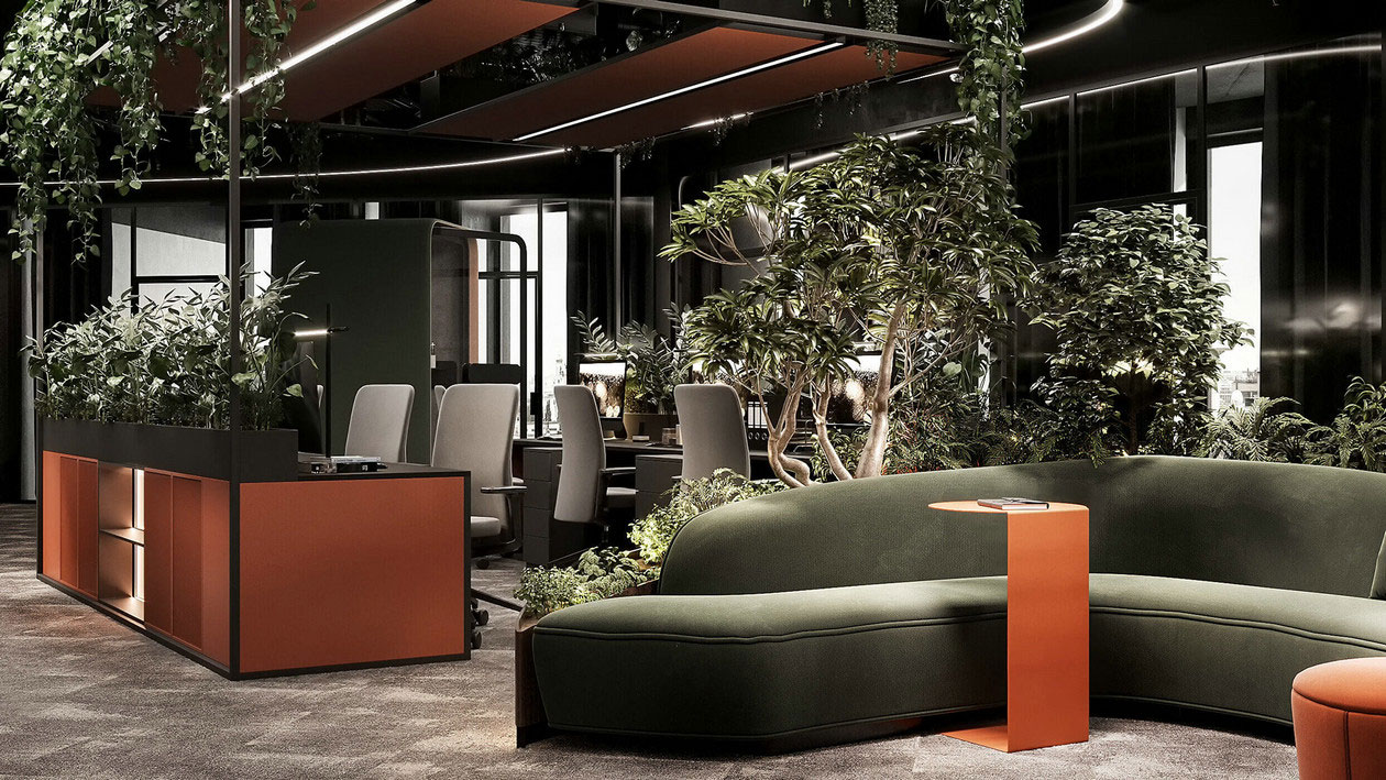 410㎡大型IT公司空間設(shè)計(jì)裝修效果圖