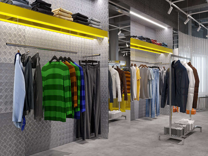 80平米極簡風格臨街服裝店設計