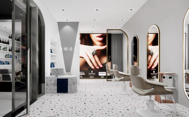 98平方美發(fā)店裝修設(shè)計效果圖