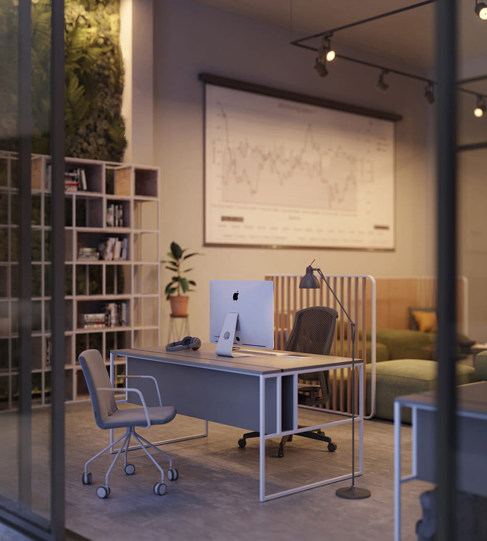 120平米現(xiàn)代風格辦公室裝修設計