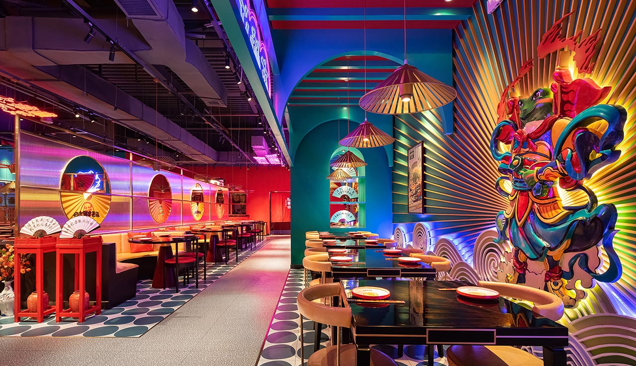 270平米國朝主題火鍋店裝修設(shè)計效果