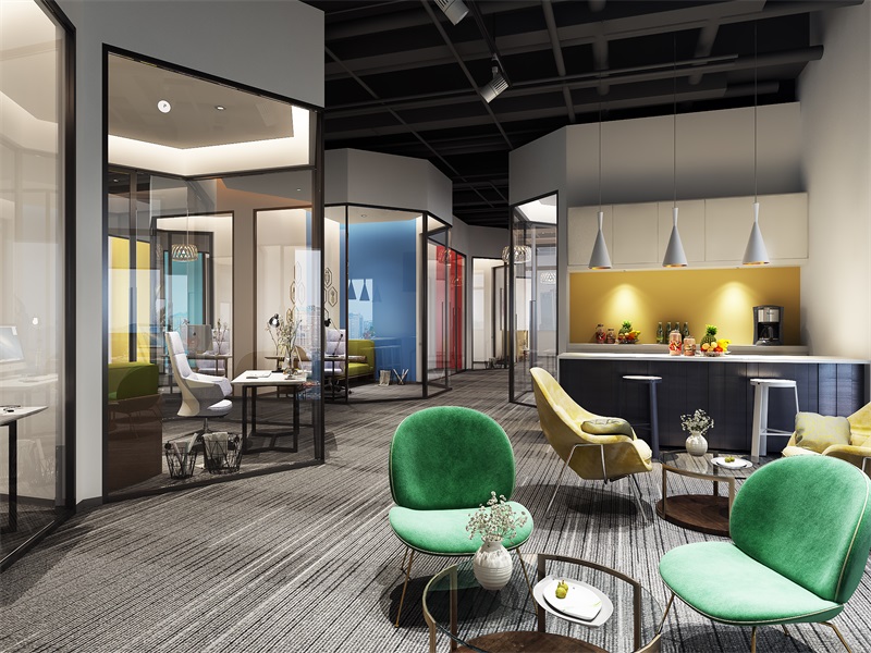 500平網(wǎng)紅直播辦公空間設(shè)計(jì)效果圖