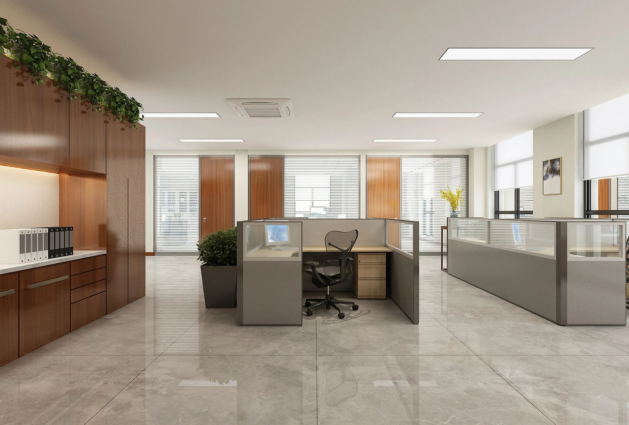 185平米簡(jiǎn)約時(shí)尚辦公室裝修設(shè)計(jì)效果圖