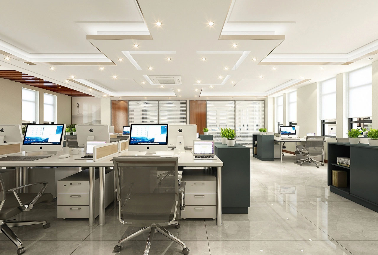 185平米簡(jiǎn)約時(shí)尚辦公室裝修設(shè)計(jì)效果圖