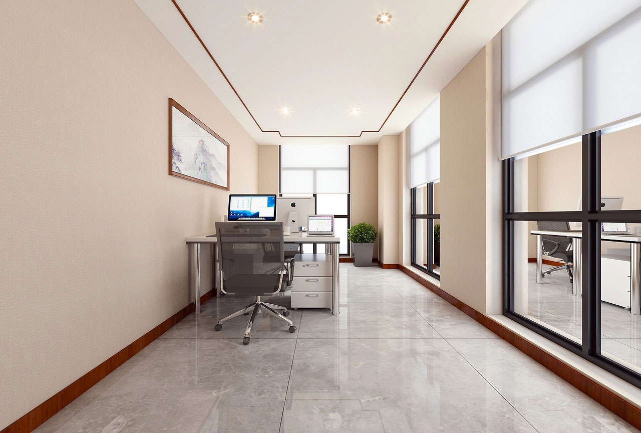 185平米簡(jiǎn)約時(shí)尚辦公室裝修設(shè)計(jì)效果圖