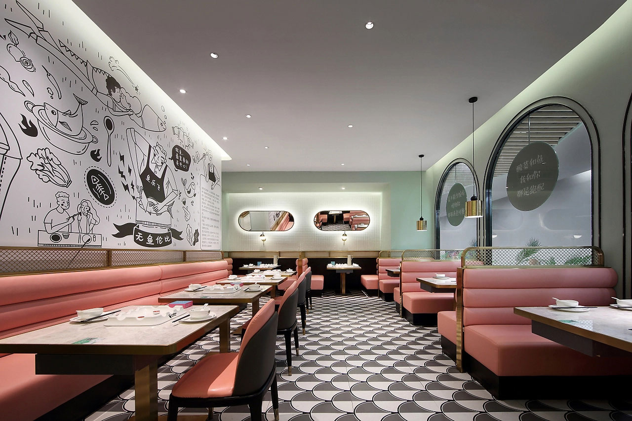 264平米酸菜魚(yú)餐廳裝修設(shè)計(jì)效果圖