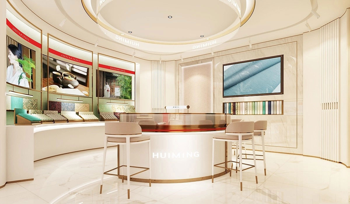 164平米鄭州墻布專賣店裝修設(shè)計效果圖