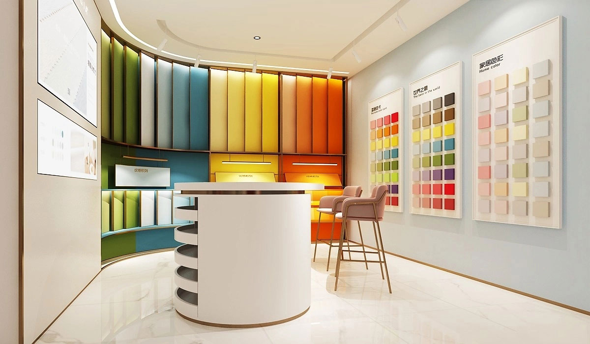 164平米鄭州墻布專賣店裝修設(shè)計效果圖