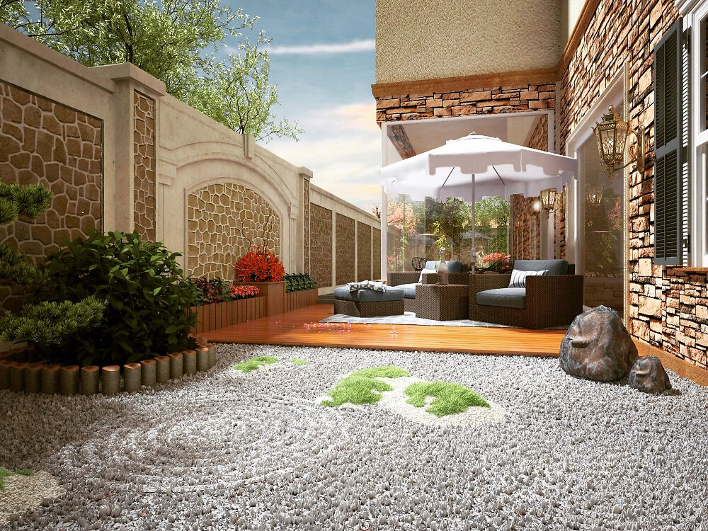 鄭州別墅庭院設(shè)計(jì)效果圖