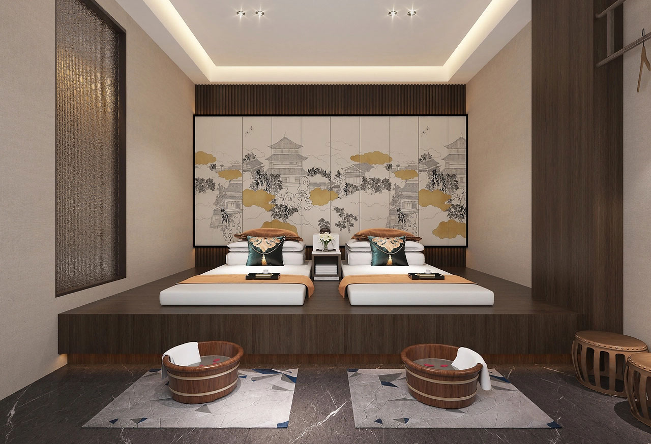 391平米鄭州足浴店設(shè)計裝修效果圖