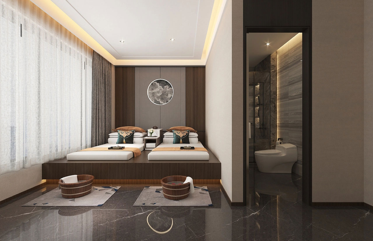 391平米鄭州足浴店設(shè)計裝修效果圖