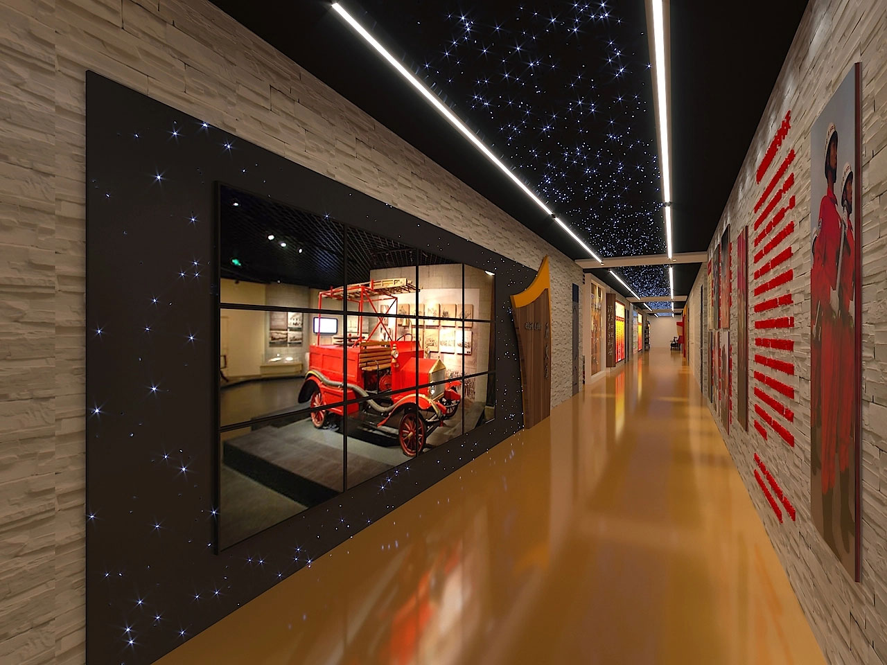 384平米消防科普展廳裝修設(shè)計(jì)效果圖